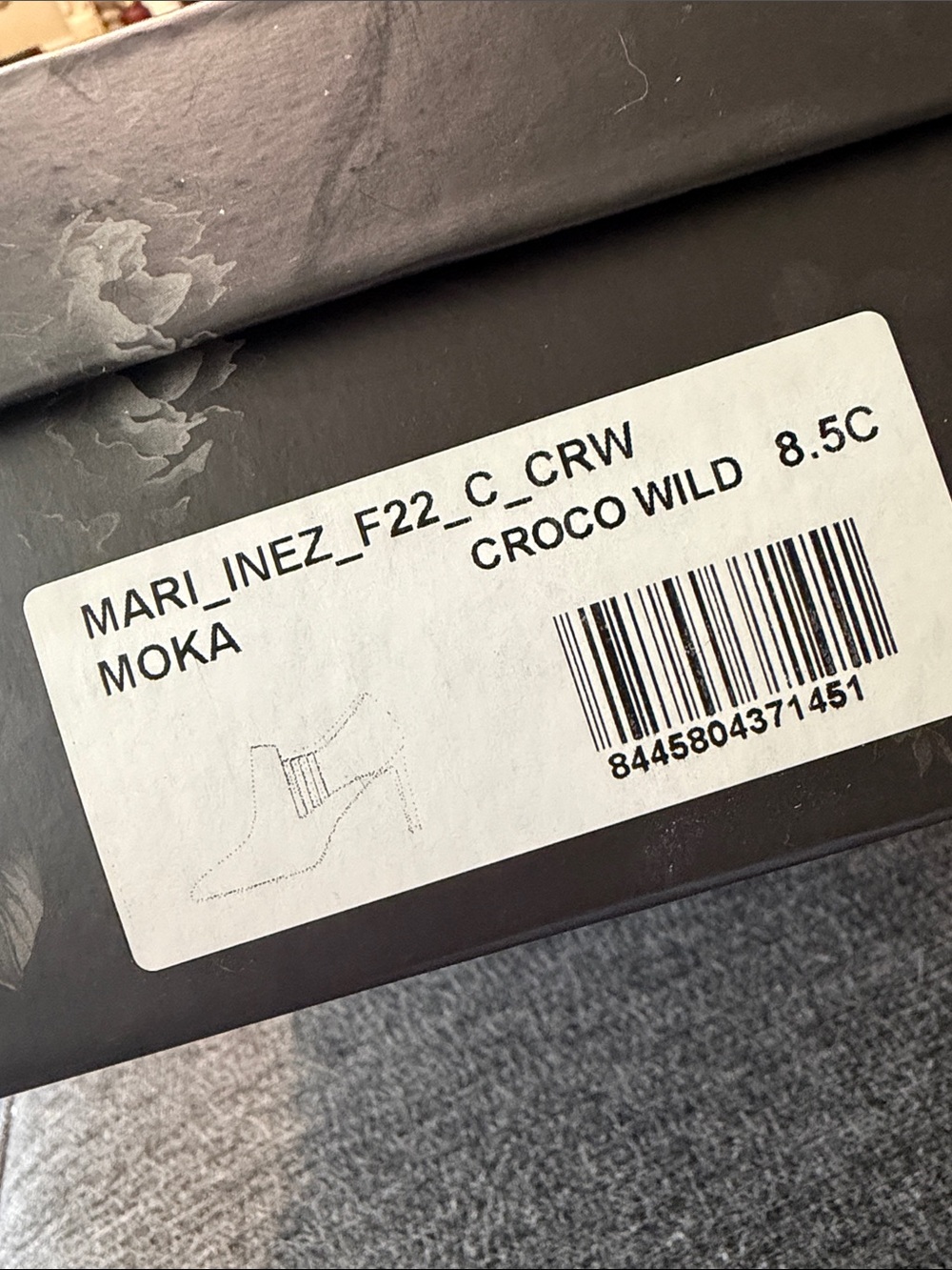 Inez Marisol 90 Cocoa Croco Booties 8.5 W Croc Embossed Leather Stiletto Spain - Picture 13 of 13